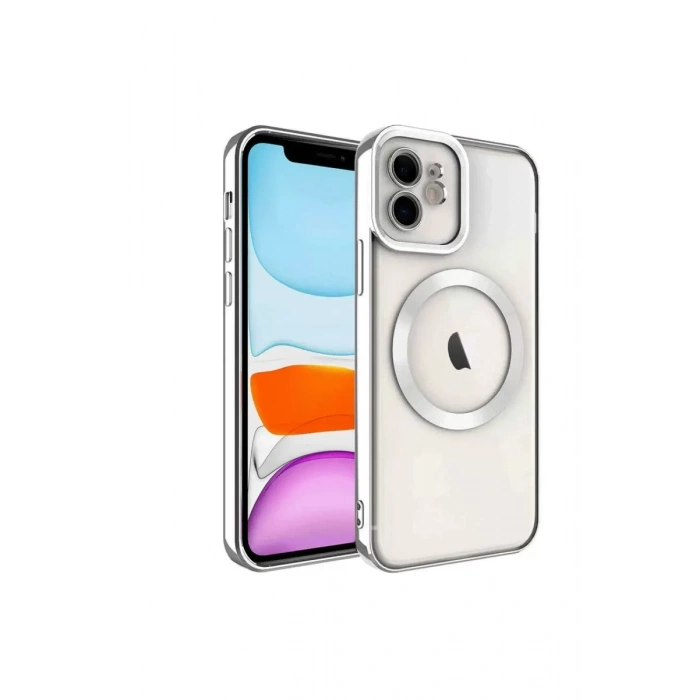 Apple iPhone 12 Kılıf Kross Magneticsafe Kapak - Gümüş