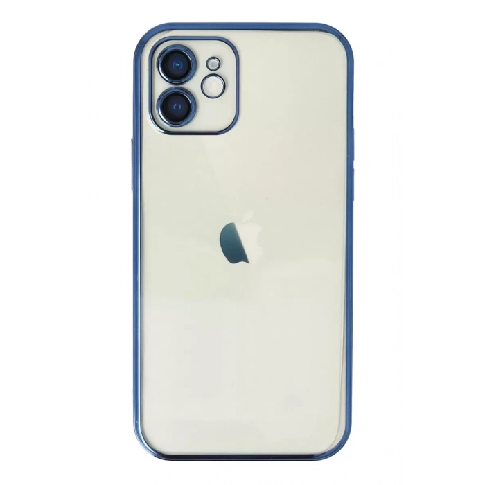 Apple iPhone 12 Kılıf Lensli Silikon - Lacivert