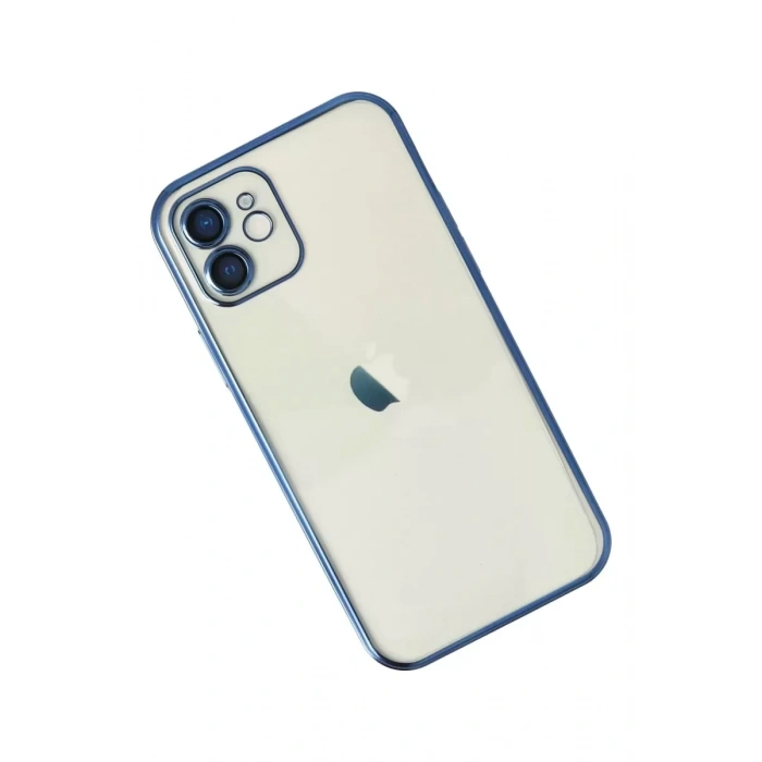 Apple iPhone 12 Kılıf Lensli Silikon - Lacivert