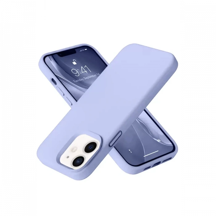Apple iPhone 12 Kılıf Nano içi Kadife Silikon - Lila