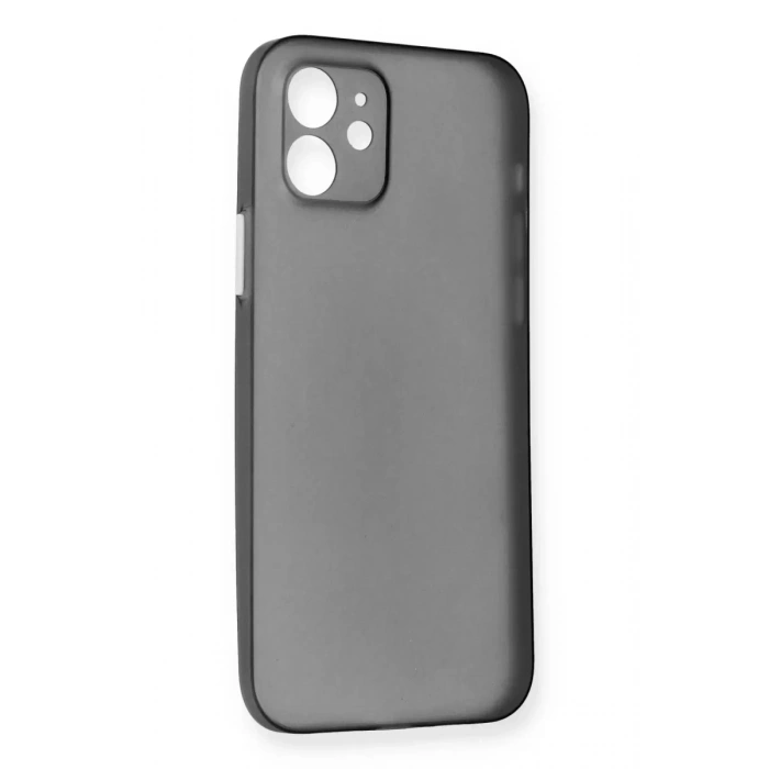Apple iPhone 12 Kılıf PP Ultra İnce Kapak - Gri