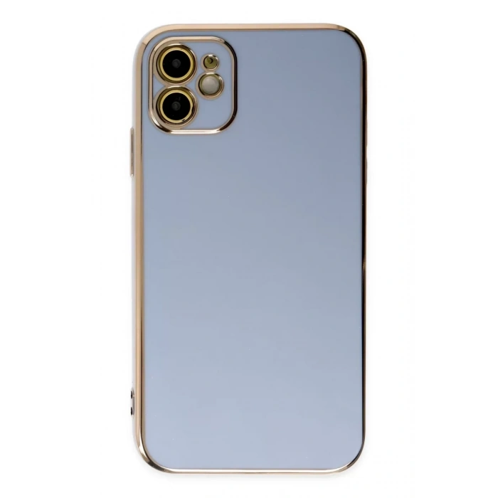 Apple iPhone 12 Kılıf Volet Silikon - Mavi