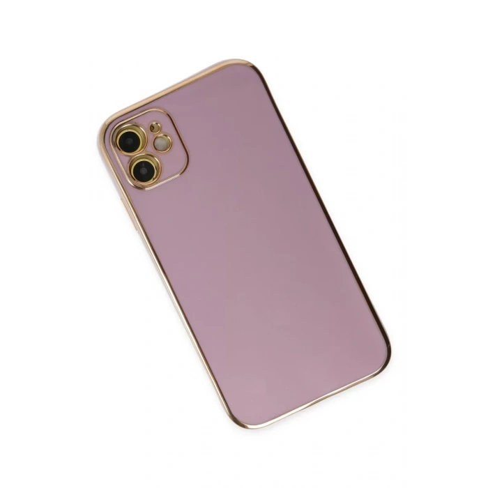 Apple iPhone 12 Kılıf Volet Silikon - Mor