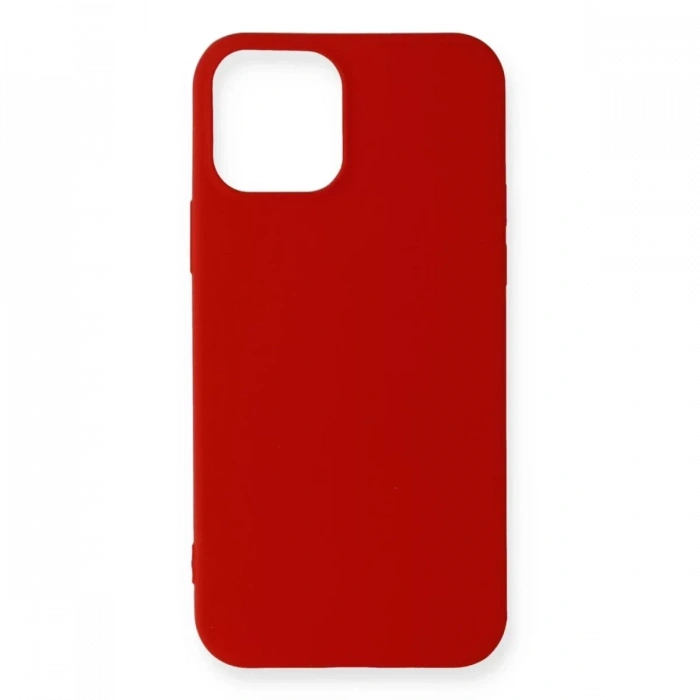 Apple iPhone 12 Mini Kılıf First Silikon - Koyu Kırmızı