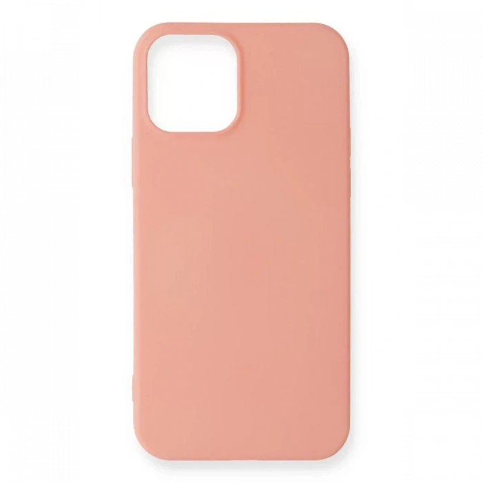 Apple iPhone 12 Mini Kılıf First Silikon - Pudra