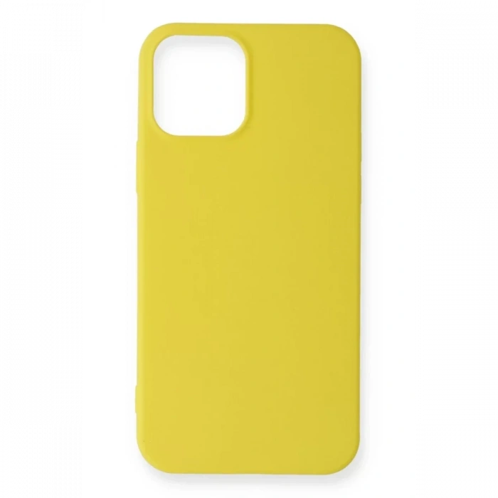 Apple iPhone 12 Mini Kılıf First Silikon - Sarı