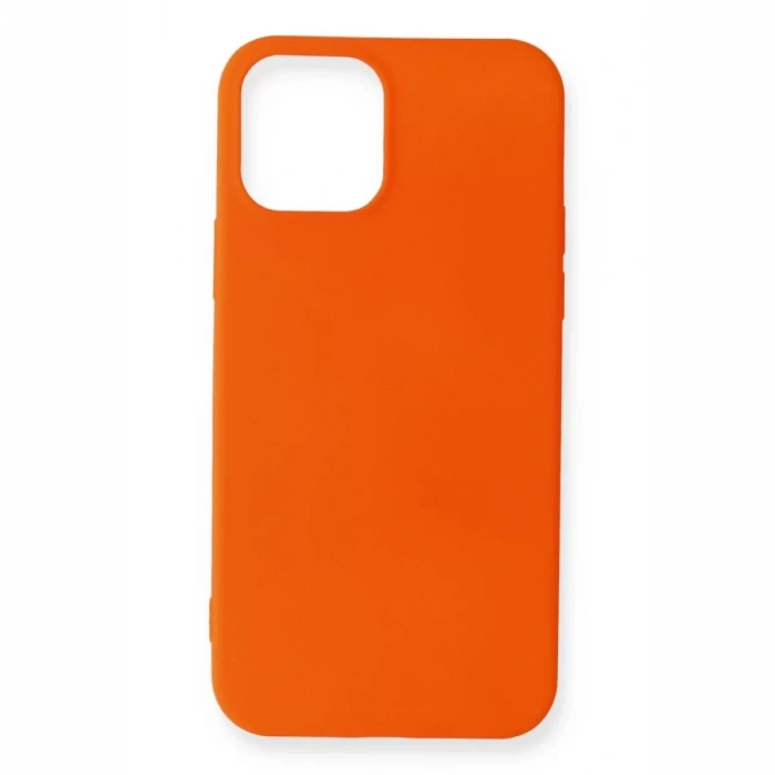 Apple iPhone 12 Mini Kılıf First Silikon - Turuncu