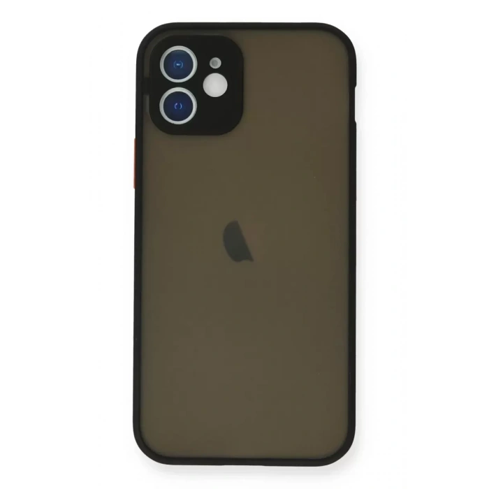Apple iPhone 12 Mini Kılıf Montreal Silikon Kapak - Siyah