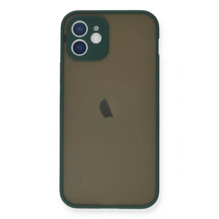 Apple iPhone 12 Mini Kılıf Montreal Silikon Kapak - Yeşil