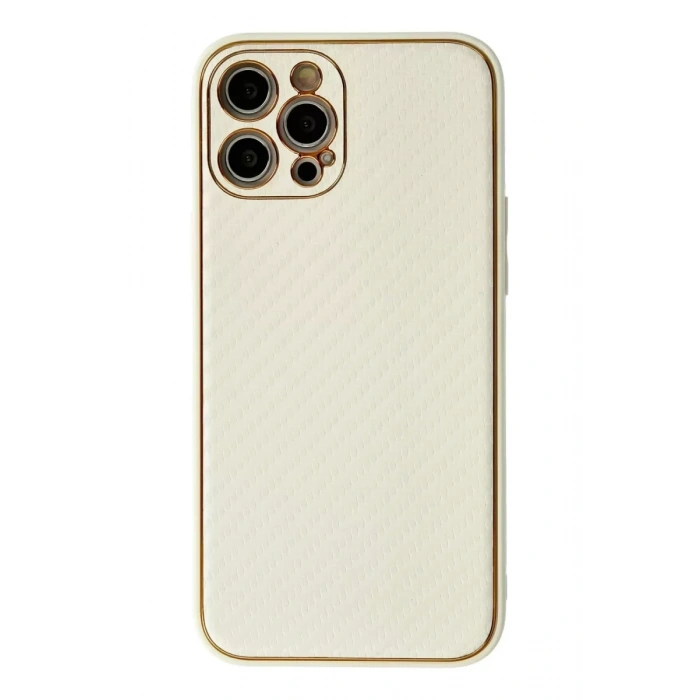 Apple iPhone 12 Pro Kılıf Coco Karbon Silikon - Beyaz