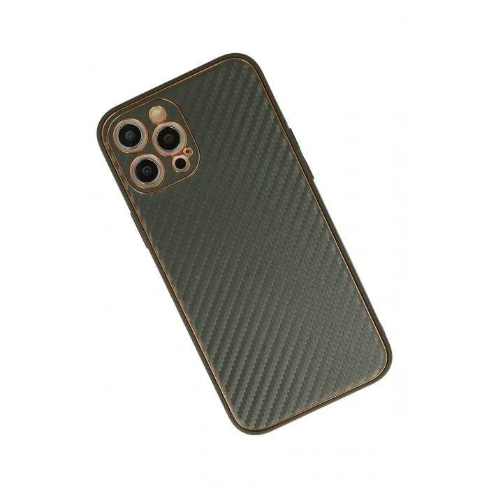 Apple iPhone 12 Pro Kılıf Coco Karbon Silikon - Füme