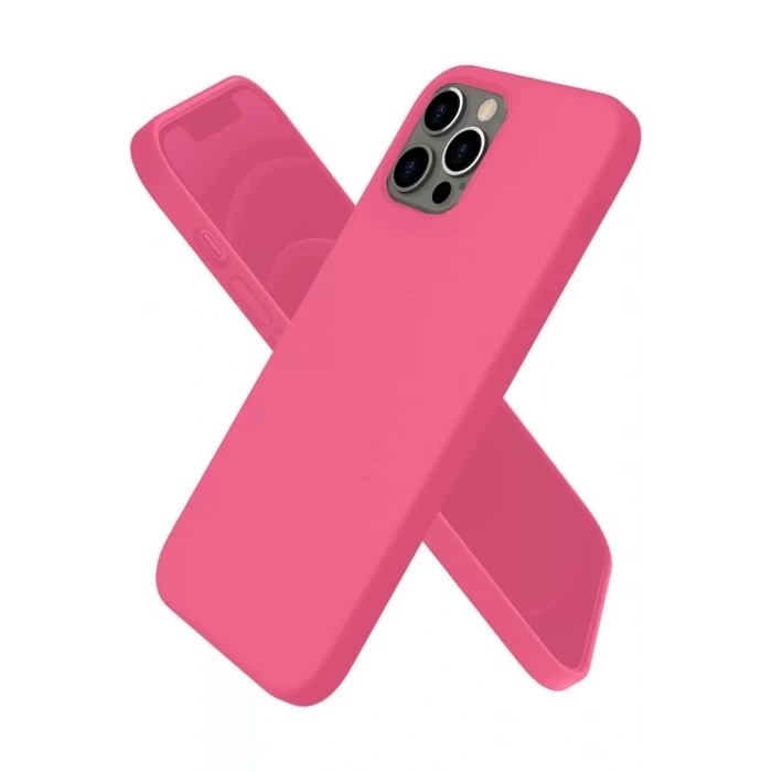 Apple iPhone 12 Pro Kılıf First Silikon - Pembe