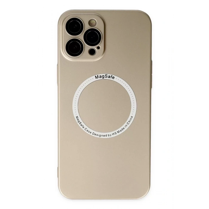 Apple iPhone 12 Pro Kılıf Jack Magneticsafe Lens Silikon - Gold