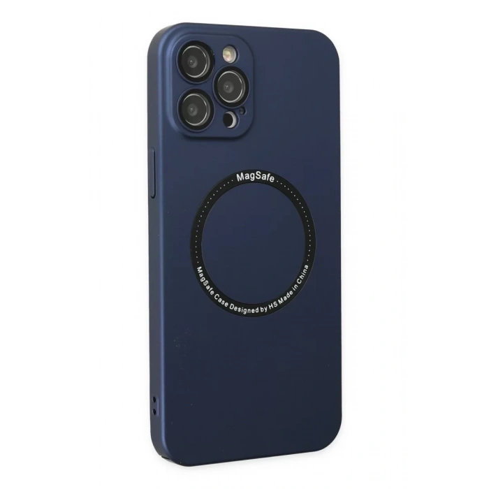Apple iPhone 12 Pro Kılıf Jack Magneticsafe Lens Silikon - Lacivert