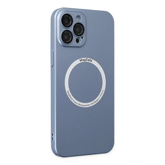 Apple iPhone 12 Pro Kılıf Jack Magneticsafe Lens Silikon - Sierra Blue