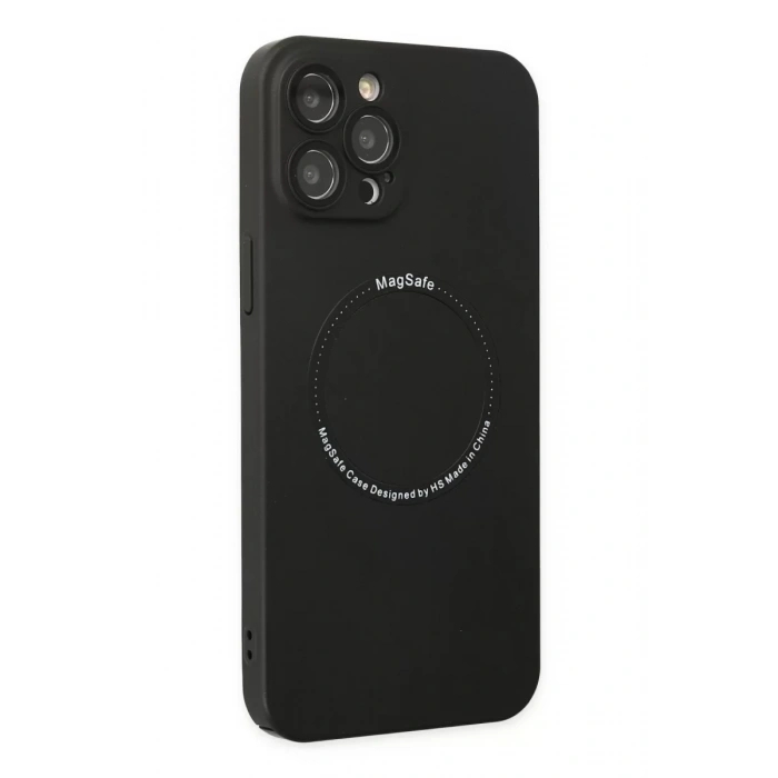 Apple iPhone 12 Pro Kılıf Jack Magneticsafe Lens Silikon - Siyah
