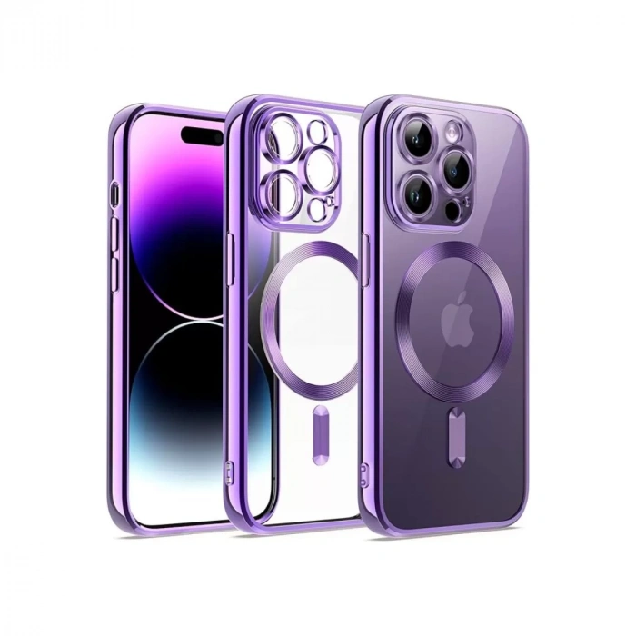 Apple iPhone 12 Pro Kılıf Kross Magneticsafe Kapak - Mor
