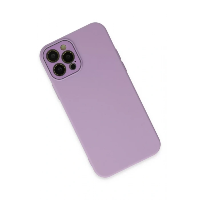Apple iPhone 12 Pro Kılıf Lansman Glass Kapak - Lila