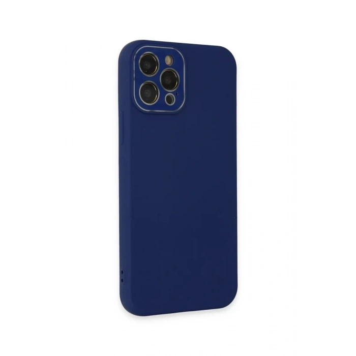 Apple iPhone 12 Pro Kılıf Lansman Glass Kapak - Sky Blue