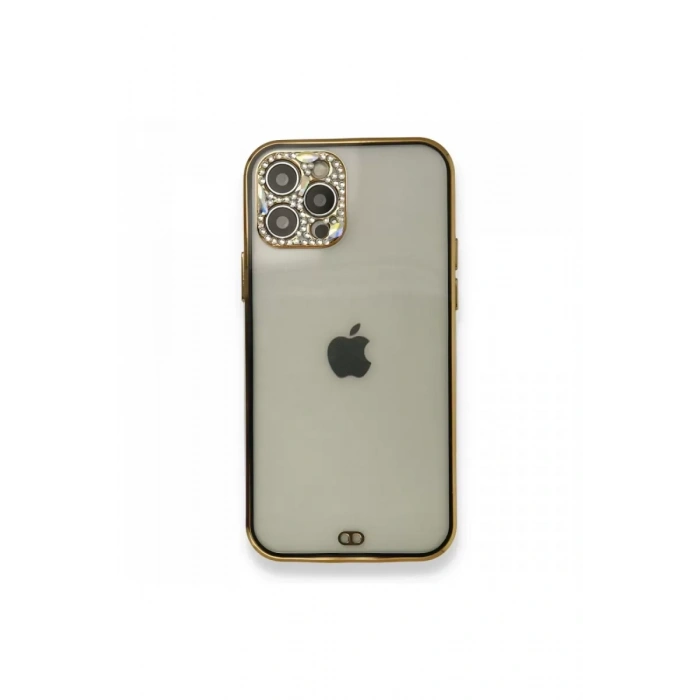 Apple iPhone 12 Pro Kılıf Liva Taşlı Silikon - Siyah