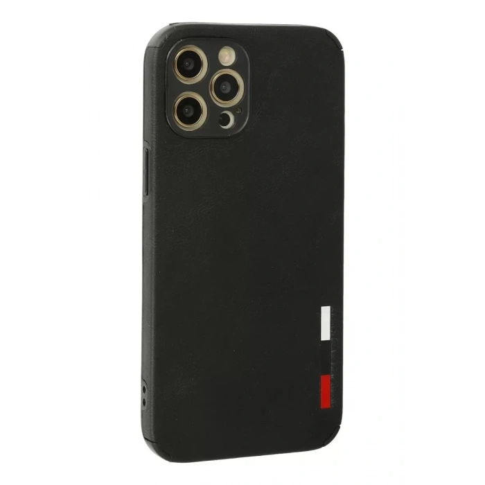 Apple iPhone 12 Pro Kılıf Loop Deri Silikon - Siyah