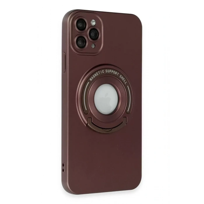 Apple iPhone 12 Pro Kılıf Lukka Magneticsafe Kapak - Kahverengi