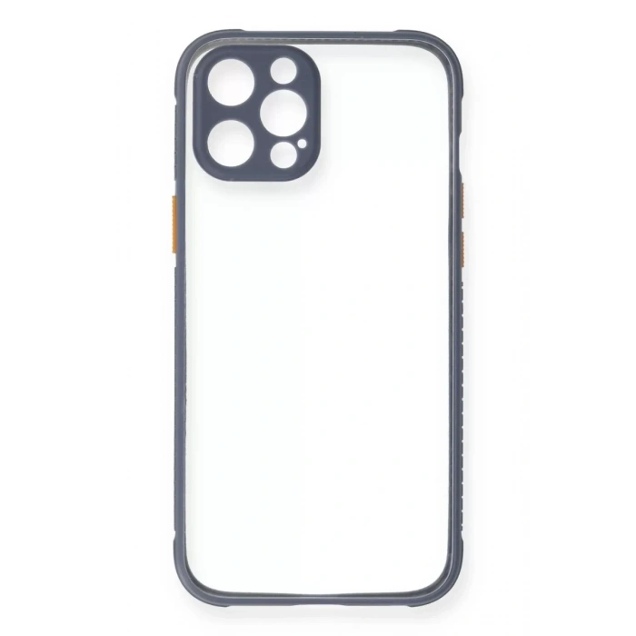 Apple iPhone 12 Pro Kılıf Miami Şeffaf Silikon - Gri