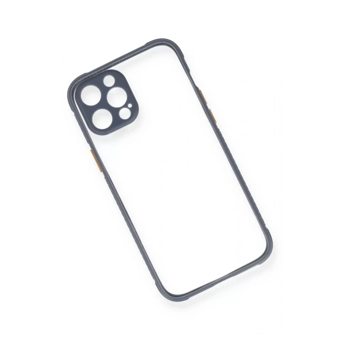 Apple iPhone 12 Pro Kılıf Miami Şeffaf Silikon - Gri