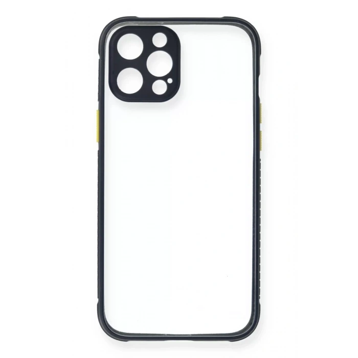 Apple iPhone 12 Pro Kılıf Miami Şeffaf Silikon - Lacivert