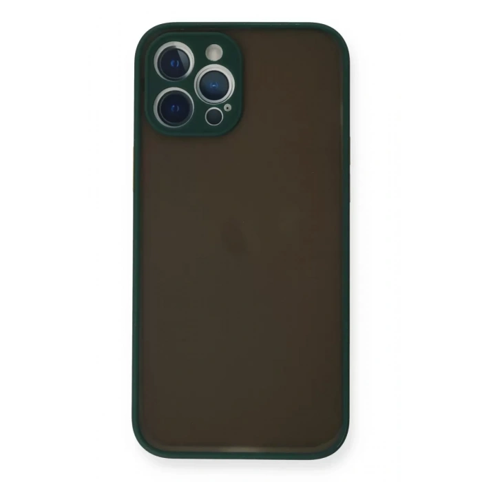 Apple iPhone 12 Pro Kılıf Montreal Silikon Kapak - Yeşil