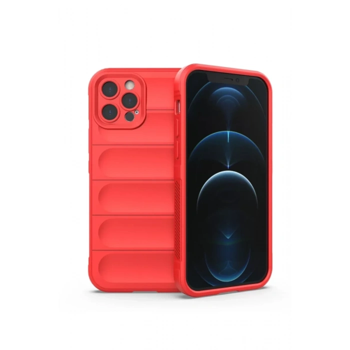 Apple iPhone 12 Pro Kılıf Optimum Silikon - Kırmızı