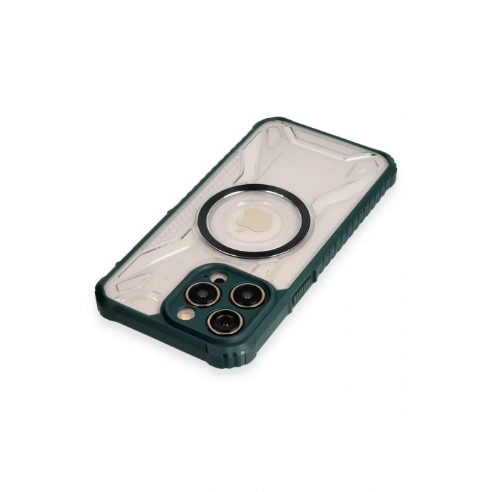 Apple iPhone 12 Pro Kılıf Prag Magneticsafe Kapak - Koyu Yeşil