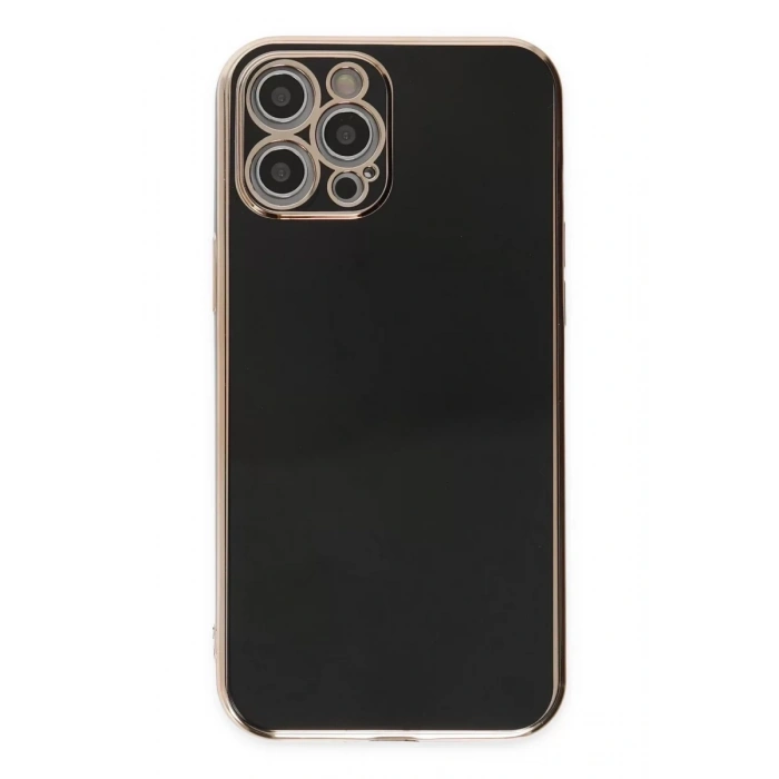 Apple iPhone 12 Pro Kılıf Volet Silikon - Siyah