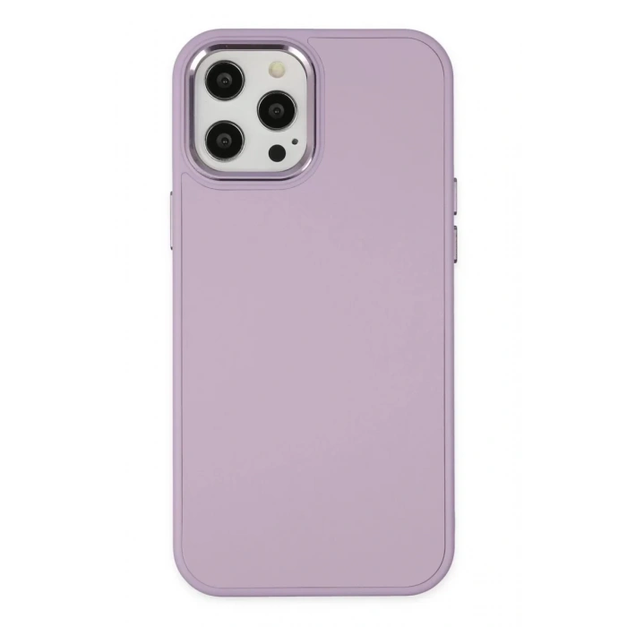 Apple iPhone 12 Pro Max Kılıf Asya Deri Silikon - Lila