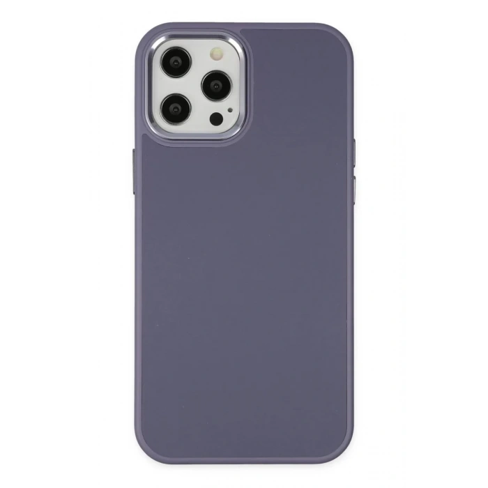 Apple iPhone 12 Pro Max Kılıf Asya Deri Silikon - Mor
