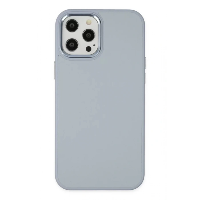 Apple iPhone 12 Pro Max Kılıf Asya Deri Silikon - Sierra Blue