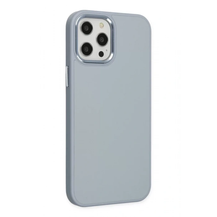Apple iPhone 12 Pro Max Kılıf Asya Deri Silikon - Sierra Blue