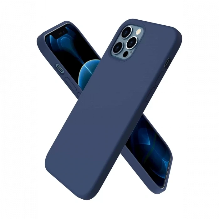 Apple iPhone 12 Pro Max Kılıf First Silikon - Lacivert