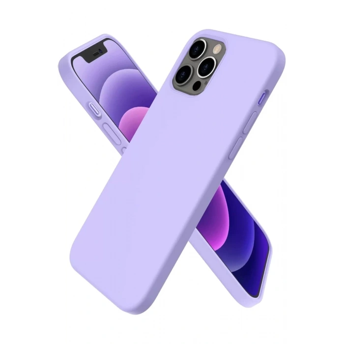 Apple iPhone 12 Pro Max Kılıf First Silikon - Lila