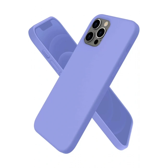 Apple iPhone 12 Pro Max Kılıf First Silikon - Mor