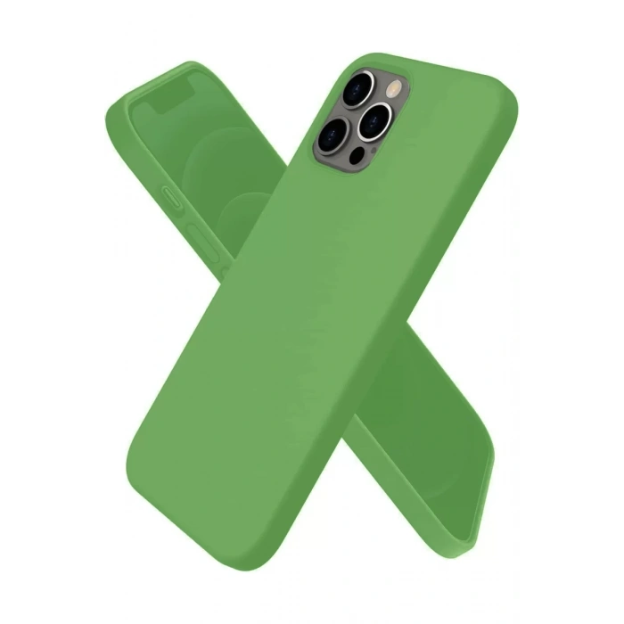 Apple iPhone 12 Pro Max Kılıf First Silikon - Yeşil