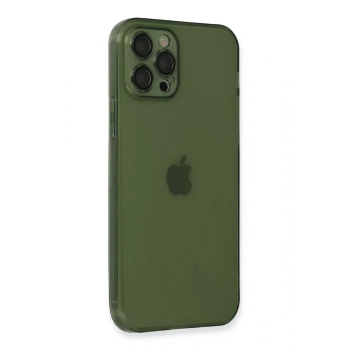 Apple iPhone 12 Pro Max Kılıf Fly Lens Silikon - Yeşil
