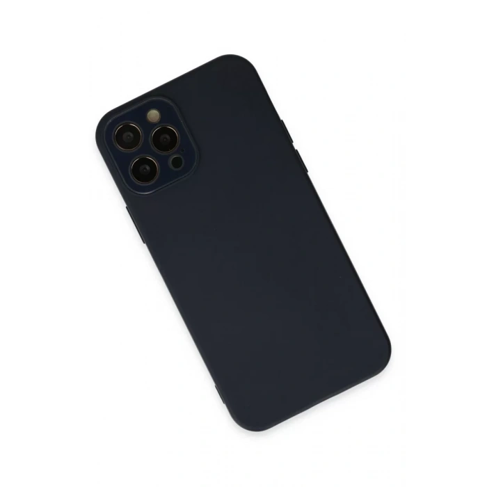 Apple iPhone 12 Pro Max Kılıf Lansman Glass Kapak - Lacivert