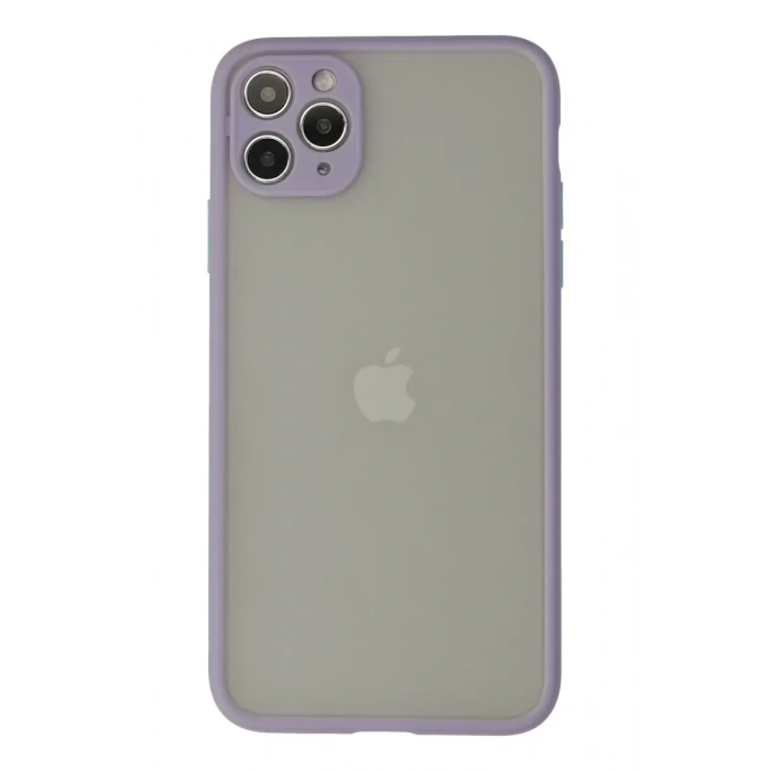 Apple iPhone 12 Pro Max Kılıf Montreal Silikon Kapak - Mor