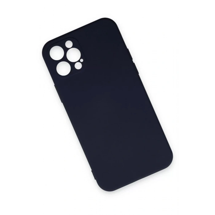 Apple iPhone 12 Pro Max Kılıf Nano içi Kadife Silikon - Lacivert