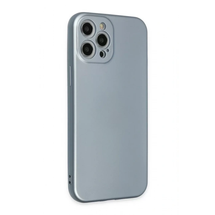 Apple iPhone 12 Pro Max Kılıf Nano içi Kadife Silikon - Sky Blue