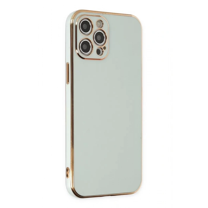 Apple iPhone 12 Pro Max Kılıf Volet Silikon - Açık Yeşil
