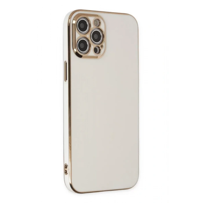 Apple iPhone 12 Pro Max Kılıf Volet Silikon - Beyaz