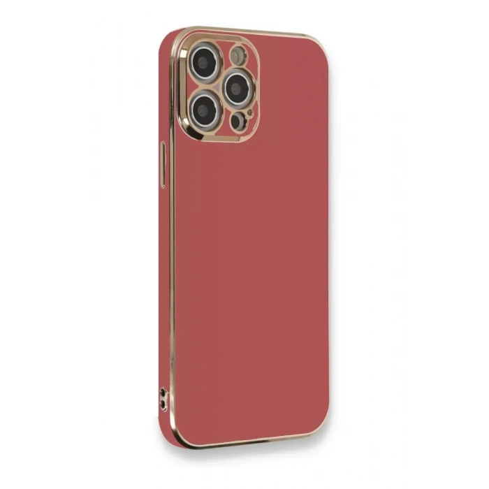 Apple iPhone 12 Pro Max Kılıf Volet Silikon - Kırmızı