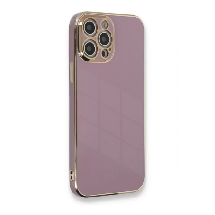 Apple iPhone 12 Pro Max Kılıf Volet Silikon - Mor